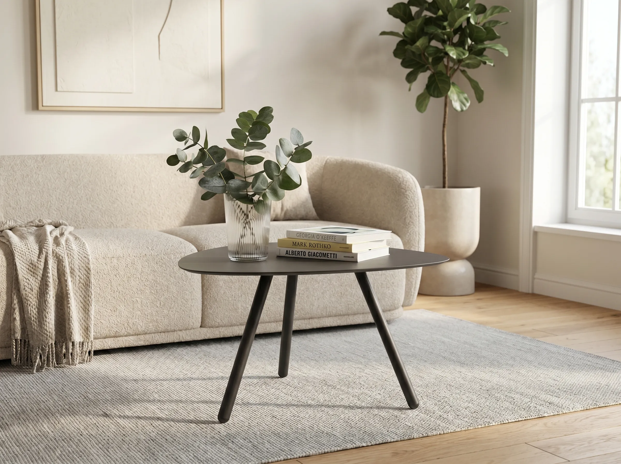 Wohnzimmer mit Couchtisch der M2 Kollektion
